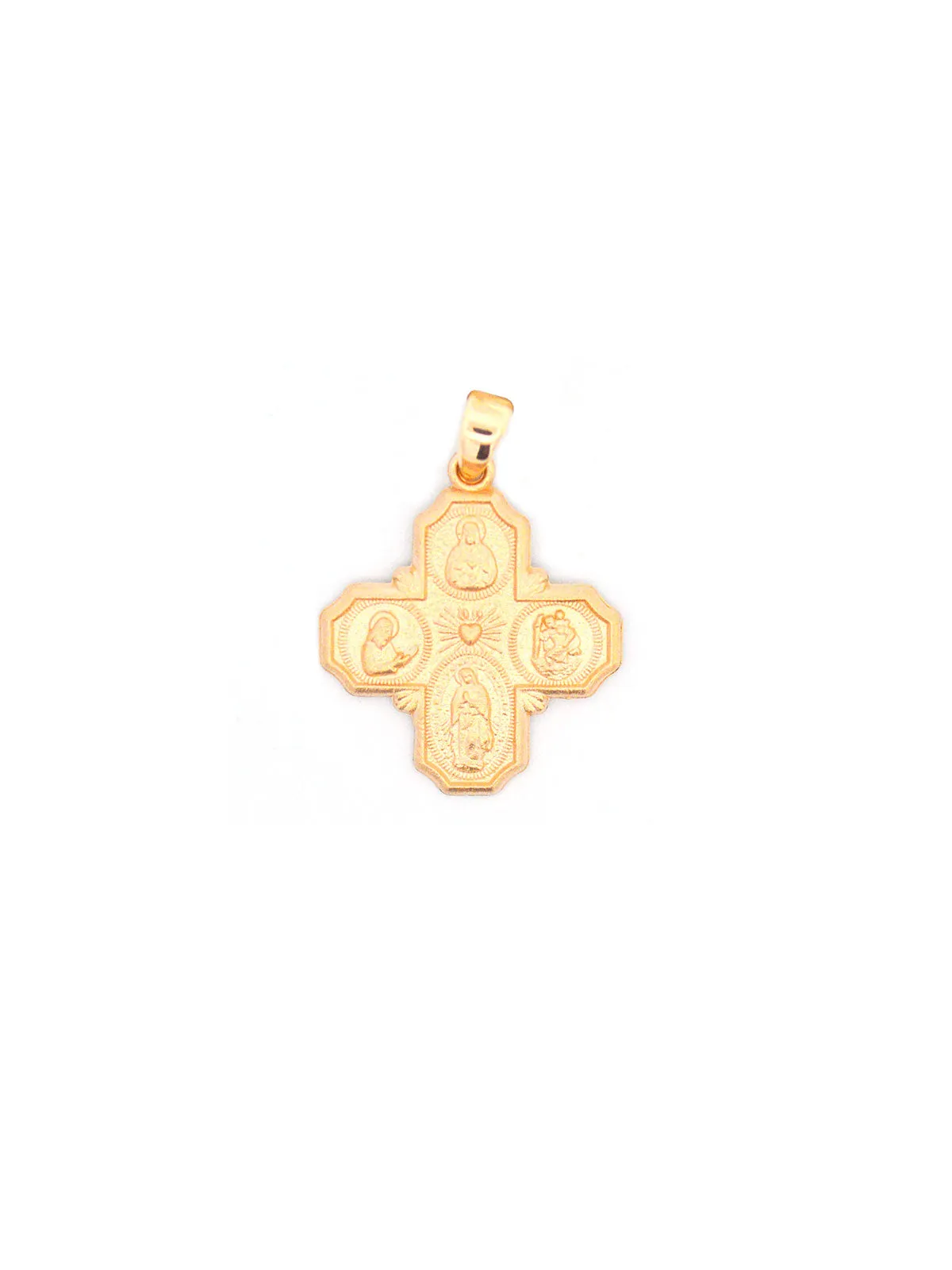 14K Gold Chunky Cross Pendant sold by Wish Fine Jewelry
