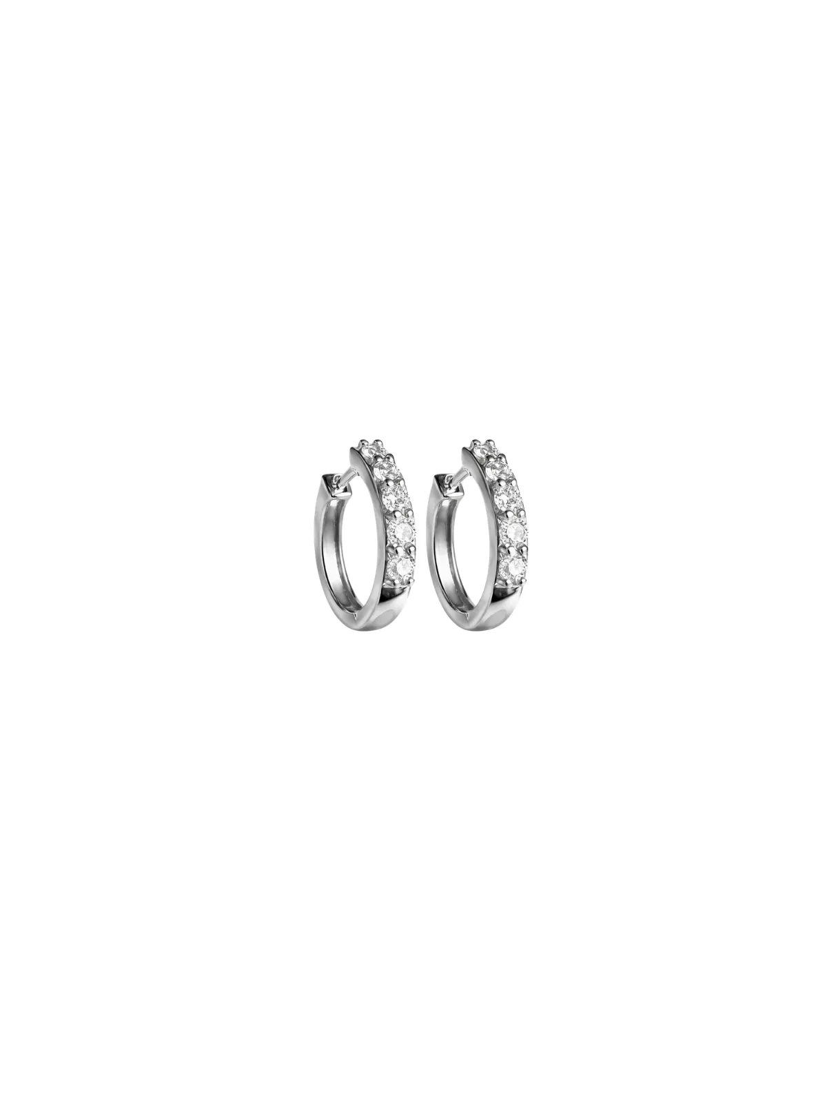 0.35ct Diamond 18K Gold Hoop Earrings sold by Wish Fine Jewelry product image thumbnail 2