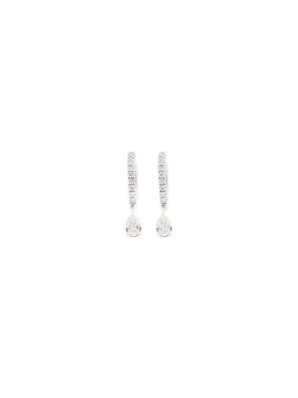 0.53ct Diamond Pear Drop Huggie Hoop Earrings sold by Wish Fine Jewelry