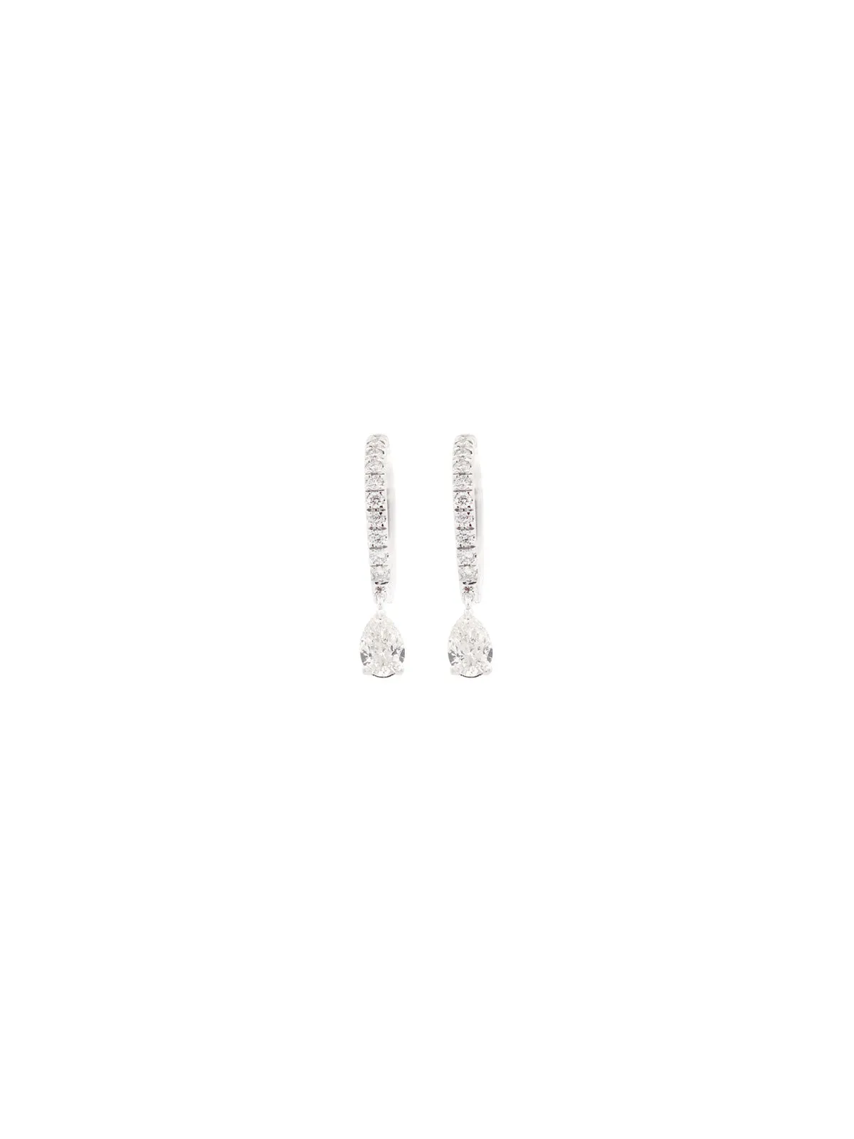 0.53ct Diamond Pear Drop Huggie Hoop Earrings sold by Wish Fine Jewelry