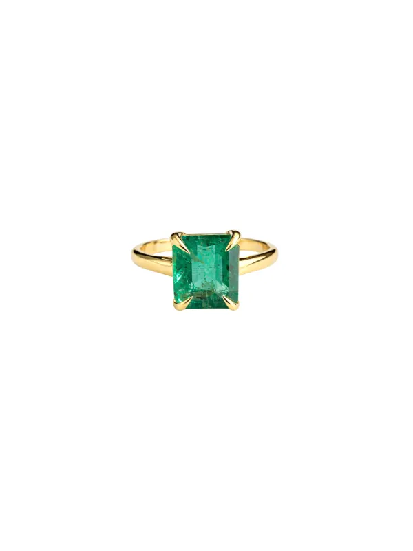 2.40ct Emerald 18K Gold Solitaire Ring sold by Wish Fine Jewelry
