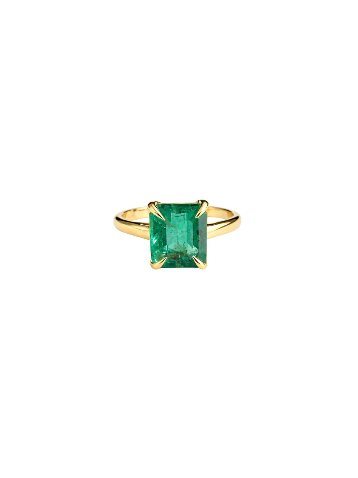 2.40ct Emerald 18K Gold Solitaire Ring sold by Wish Fine Jewelry