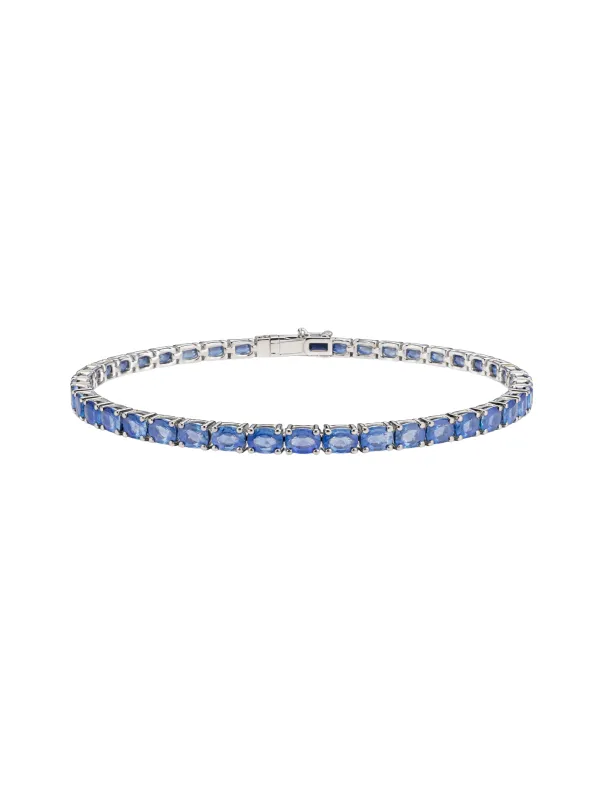9.45ct Sapphire 18K Gold Tennis Bracelet sold by Wish Fine Jewelry