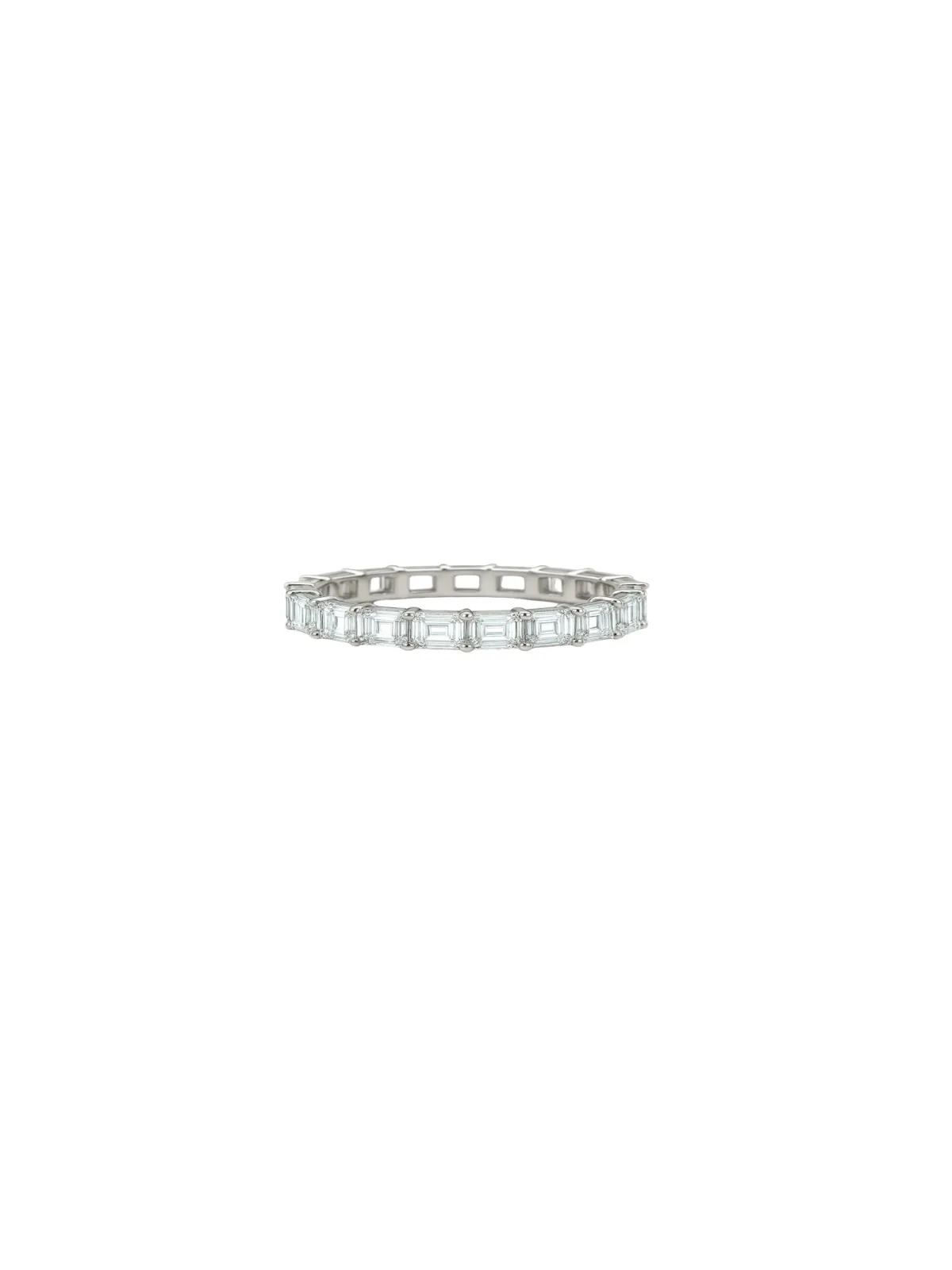 IGI 1.40ct Diamond 18K Gold Baguette Eternity Ring sold by Wish Fine Jewelry