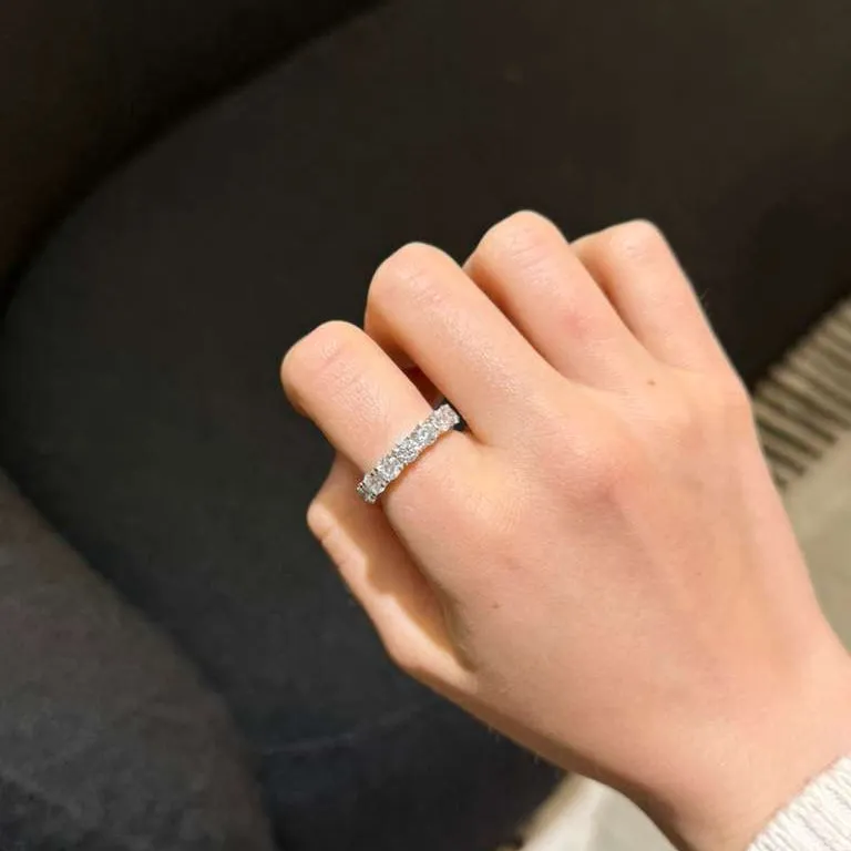 4.65ct Diamond 18K Gold Eternity Ring sold by Wish Fine Jewelry product image thumbnail 2