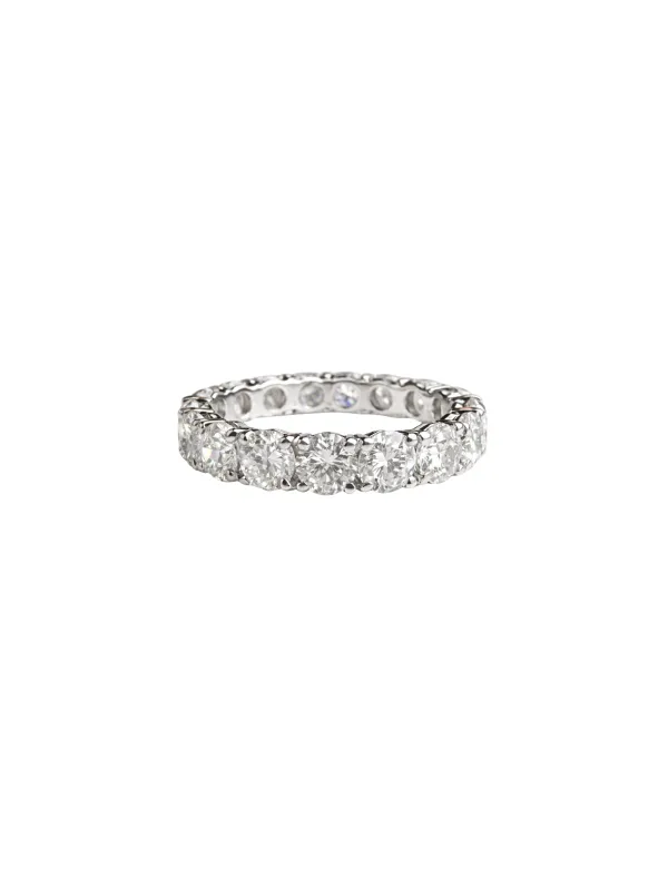 4.65ct Diamond 18K Gold Eternity Ring made by Wish Fine Jewelry