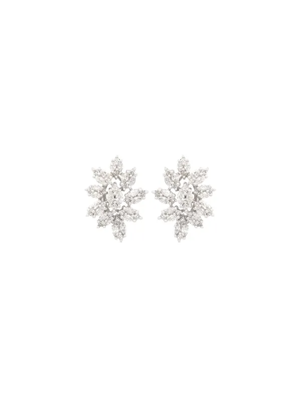 2.22ct Diamond 18K Gold Statement Cluster Earrings sold by Wish Fine Jewelry