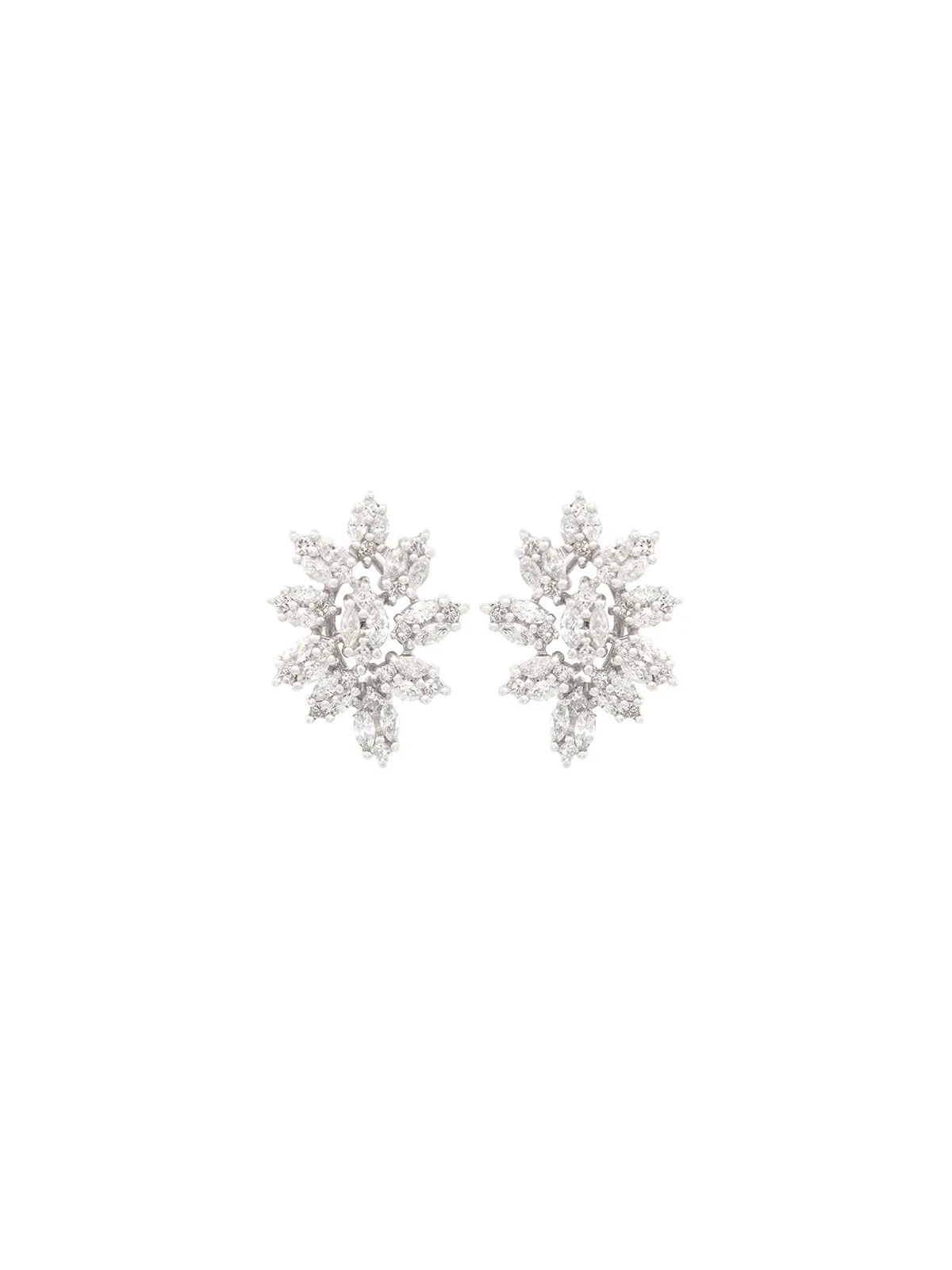 2.22ct Diamond 18K Gold Statement Cluster Earrings sold by Wish Fine Jewelry