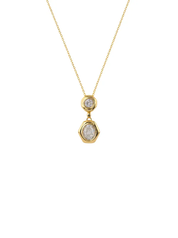 0.45ct Diamond 14K Gold Drop Pendant Necklace made by Wish Fine Jewelry