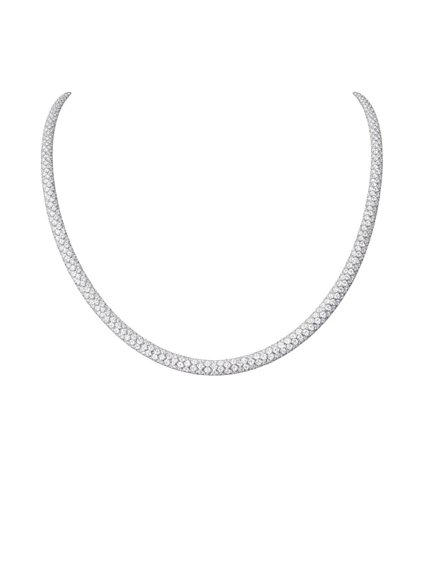 17.30ct Diamond 18K Gold Rope Necklace made by Wish Fine Jewelry
