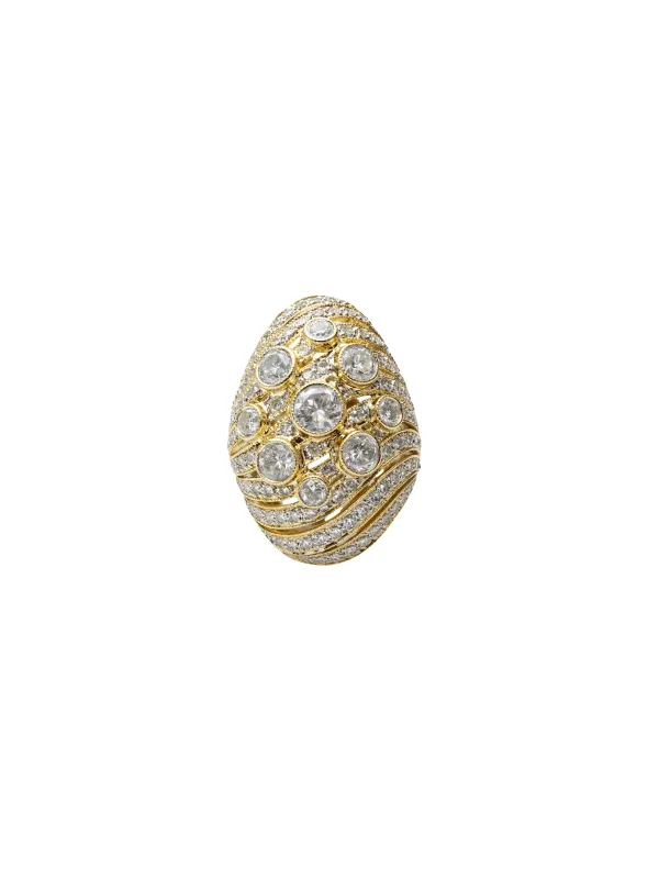 2.83ct Diamond 18K Gold Pave Cocktail Ring made by Wish Fine Jewelry