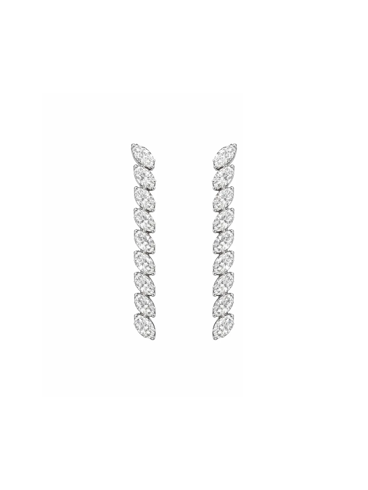 4.00ct Diamond 18K Gold Linear Earrings sold by Wish Fine Jewelry