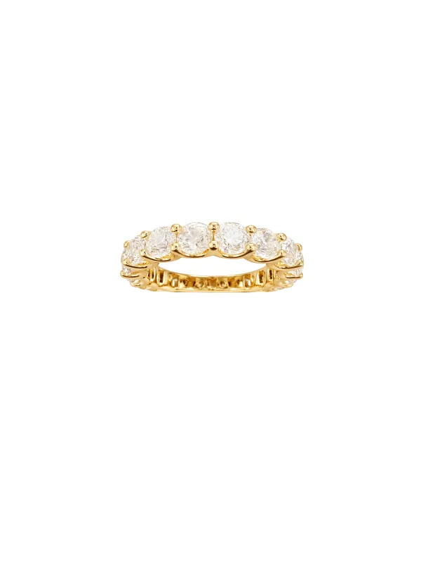 4.90ct Diamond 18K Gold Eternity Ring made by Wish Fine Jewelry