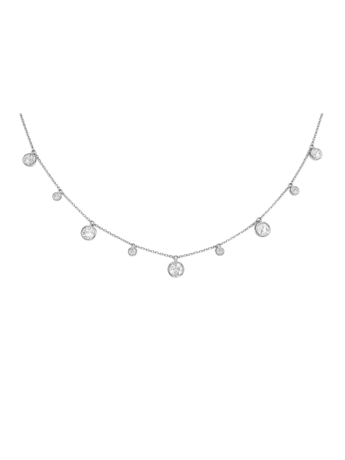 1.65ct Diamond 14K Gold Station Necklace sold by Wish Fine Jewelry product image thumbnail 2