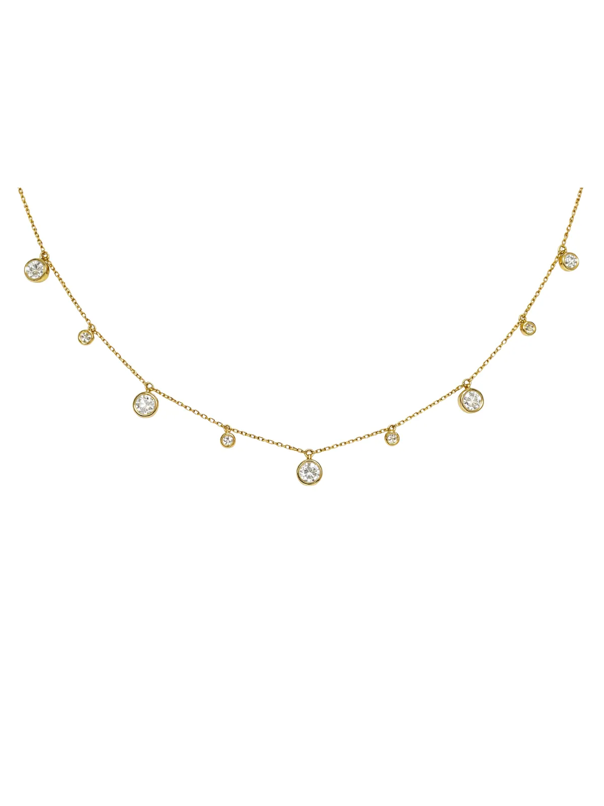 1.65ct Diamond 14K Gold Station Necklace sold by Wish Fine Jewelry