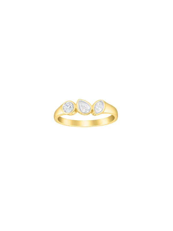 0.37ct Diamond 14K Gold Multi Shape Ring made by Wish Fine Jewelry