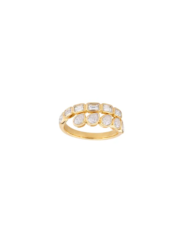 1.02ct Diamond 14K Gold Bypass Ring made by Wish Fine Jewelry