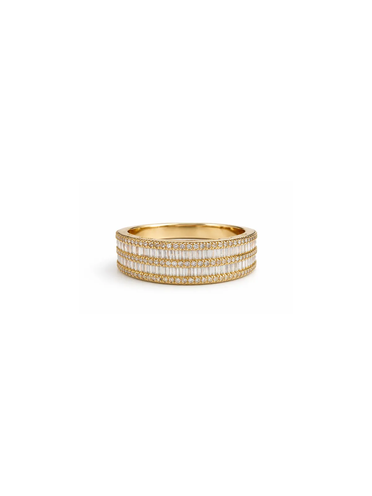 0.42ct Diamond 18K Gold Two Row Ring sold by Wish Fine Jewelry