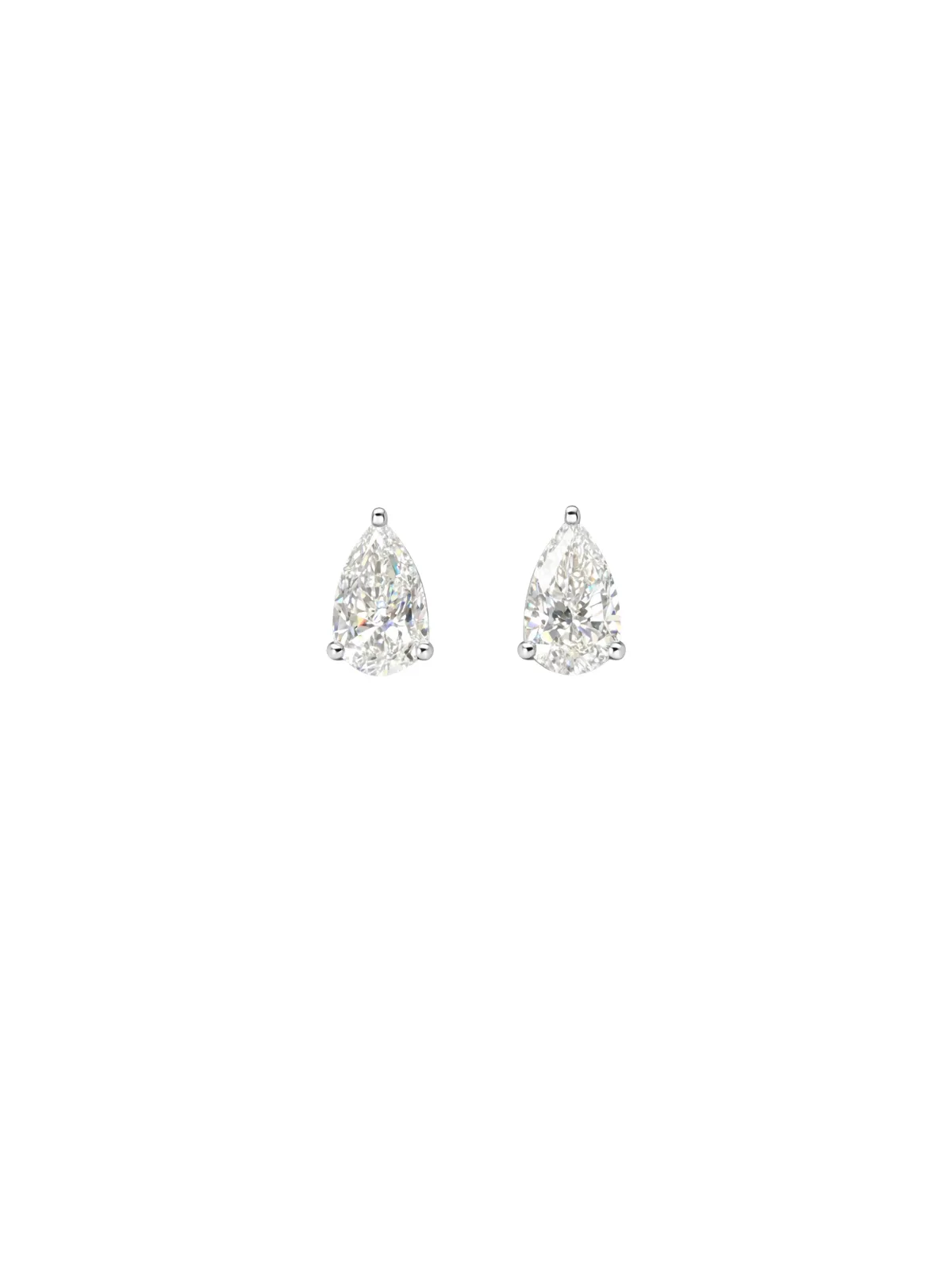 2.01ct Diamond 18K Gold Pear Stud Earrings sold by Wish Fine Jewelry