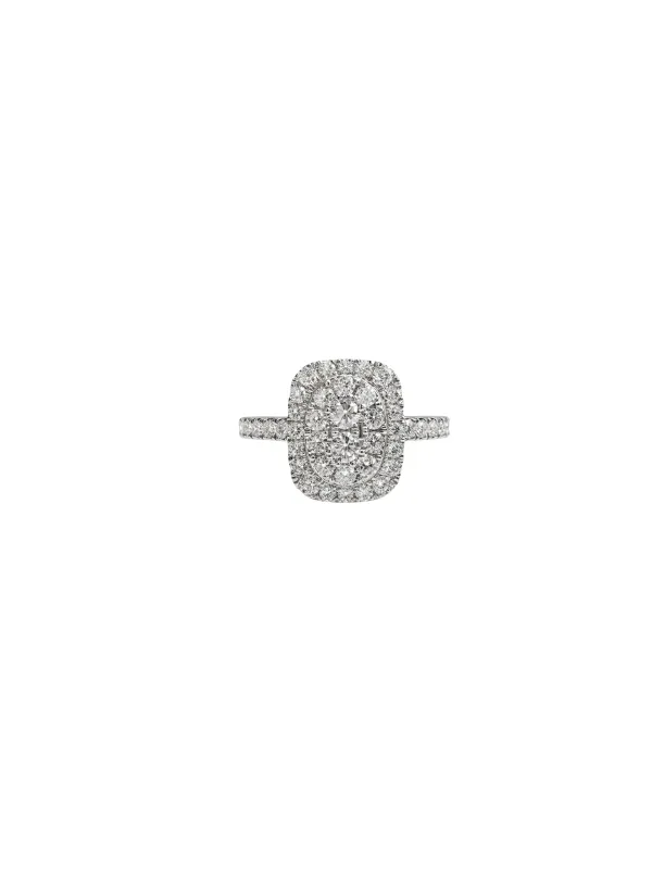 0.69ct Diamond 18K Gold Pave Ring made by Wish Fine Jewelry