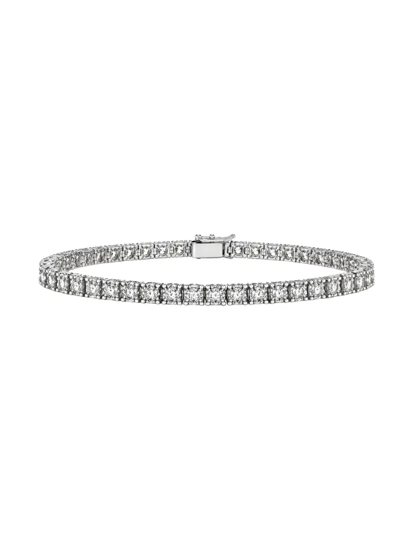0.87ct Diamond 18K Gold Illusion Tennis Bracelet made by Wish Fine Jewelry
