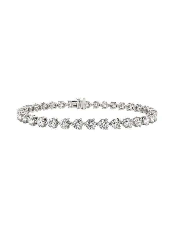 9.00ct Diamond 14K Gold Three Prong Tennis Bracelet made by Wish Fine Jewelry