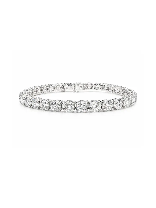 13.63ct Diamond 18K Gold Classic Tennis Bracelet made by Wish Fine Jewelry