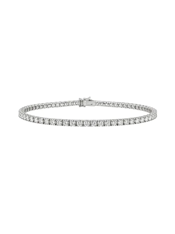 5.00ct Diamond 14K Gold Princess Cut Tennis Bracelet made by Wish Fine Jewelry