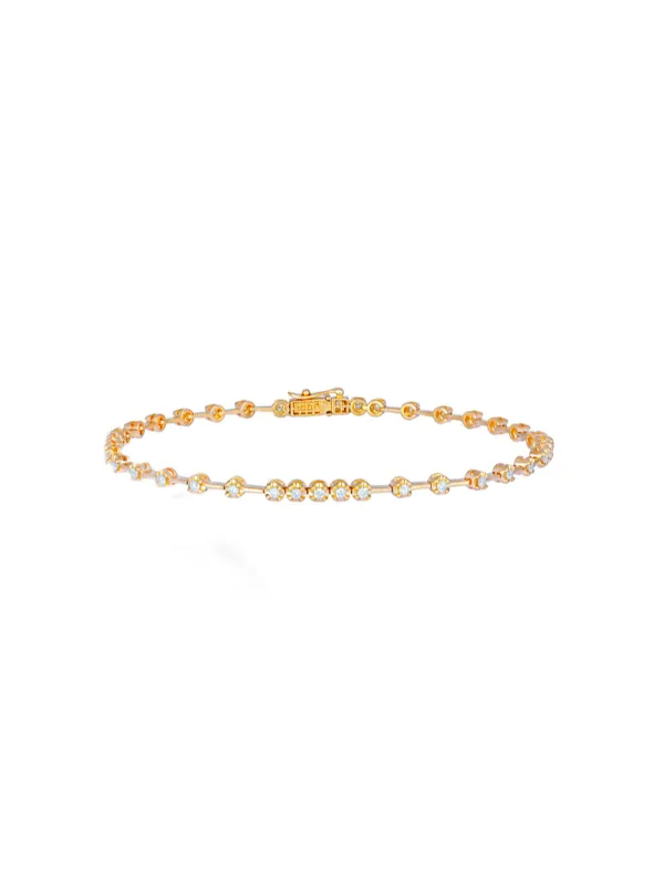 0.53ct Diamond 18K Gold Link Tennis Bracelet made by Wish Fine Jewelry