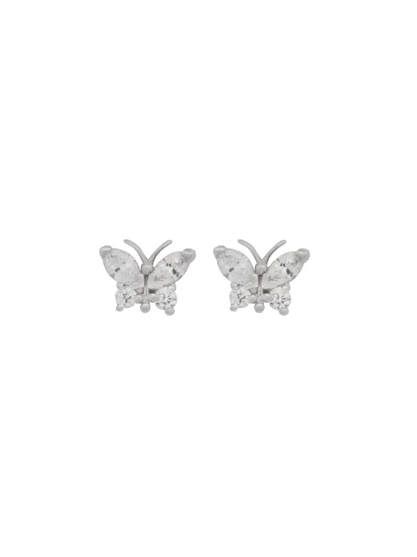 0.35ct Diamond 18K Gold Dainty Butterfly Stud Earrings made by Wish Fine Jewelry