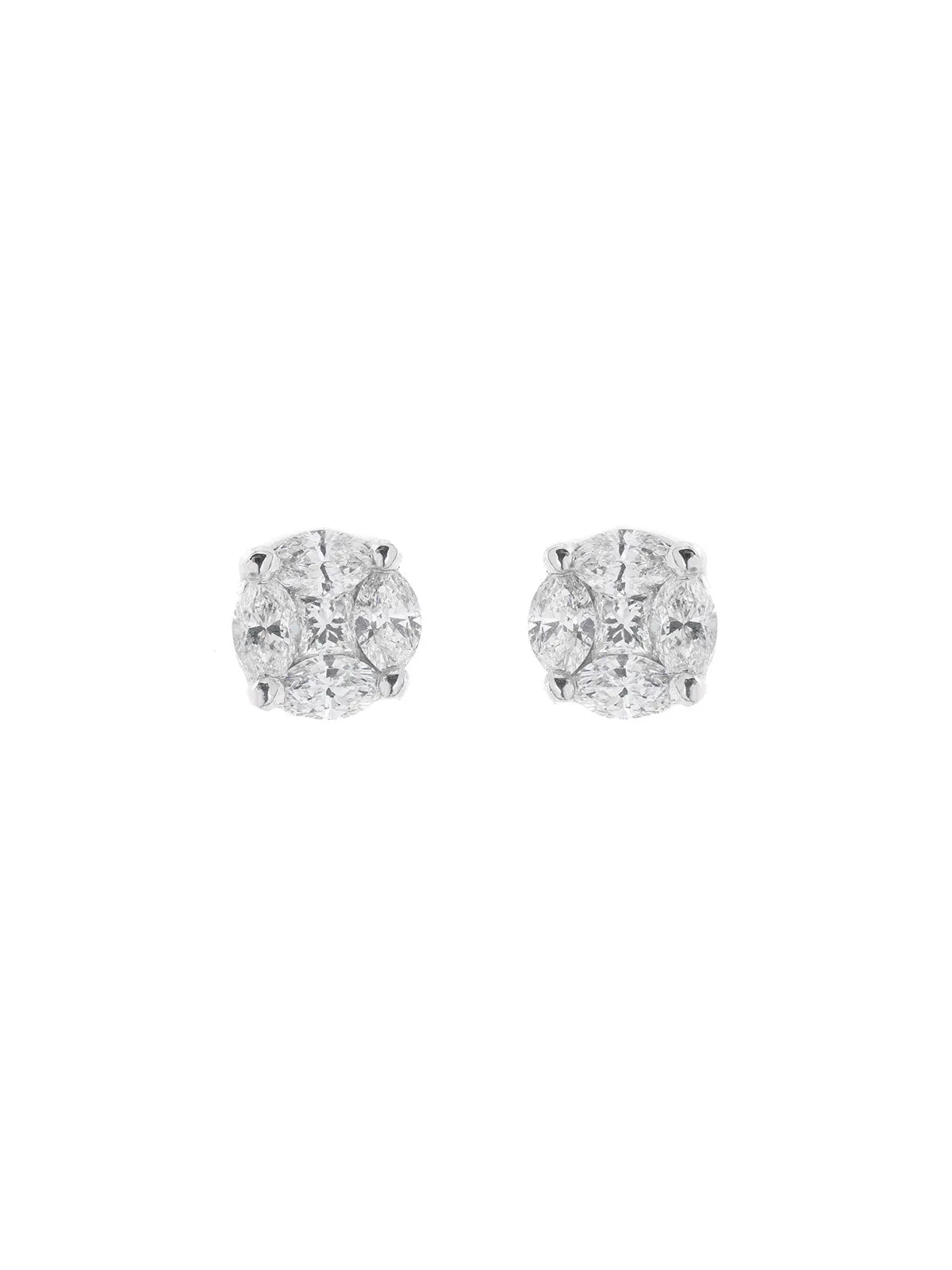 1.64ct Diamond 18K Gold Illusion Stud Earrings sold by Wish Fine Jewelry