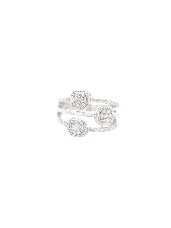 0.59ct Diamond 14K Gold Cluster Ring made by Wish Fine Jewelry