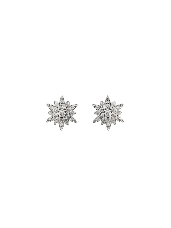 0.50ct Diamond 18K Gold Starburst Stud Earrings made by Wish Fine Jewelry