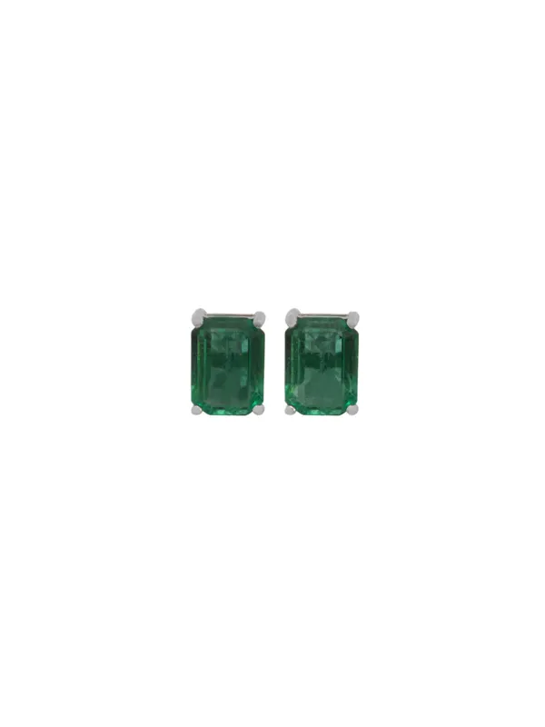 1.46ct Emerald 18K Gold Emerald Cut Stud Earrings made by Wish Fine Jewelry