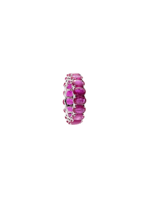 8.30ct Ruby 18K Gold Eternity Band Ring made by Wish Fine Jewelry