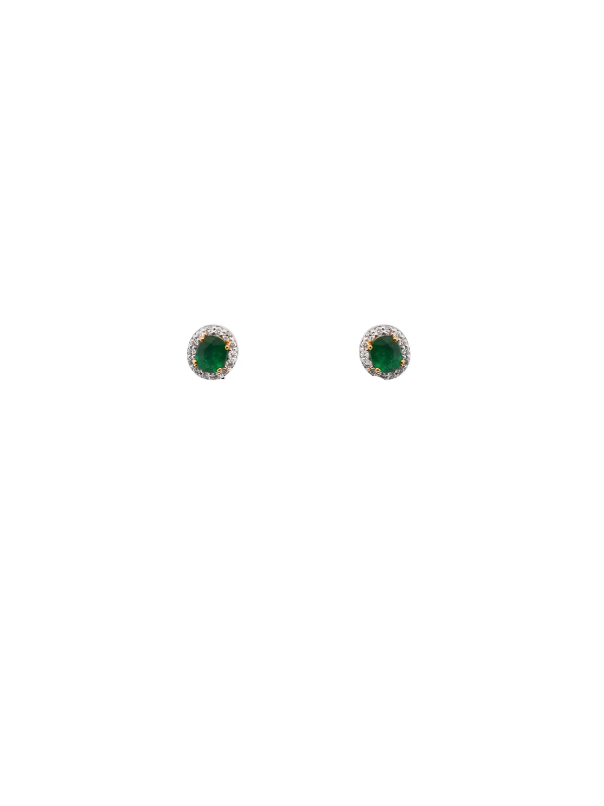 0.86cts Diamond Emerald 14K Gold Earrings sold by Wish Fine Jewelry