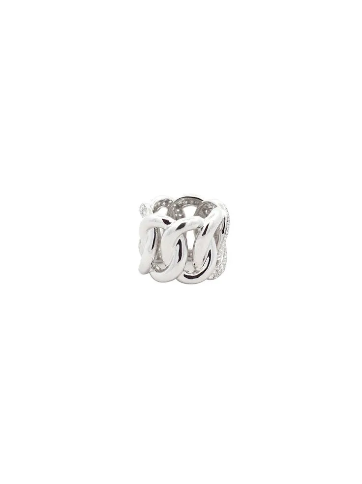 3.10ct Diamond 14K Gold Statement Pave Cuban Ring sold by Wish Fine Jewelry product image thumbnail 2