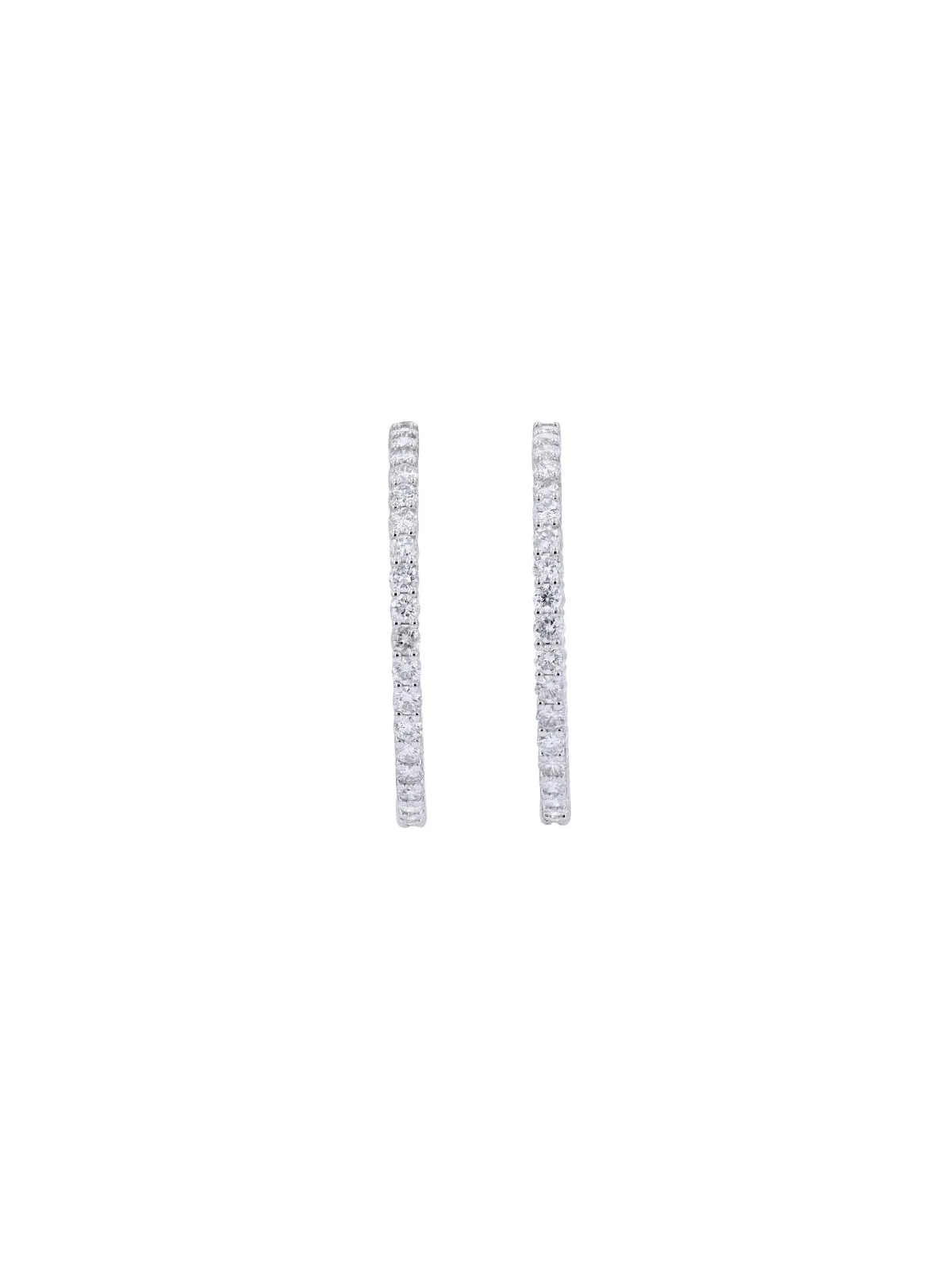 7.0ct Diamond 18K Gold Inside Out Hoop Earrings sold by Wish Fine Jewelry