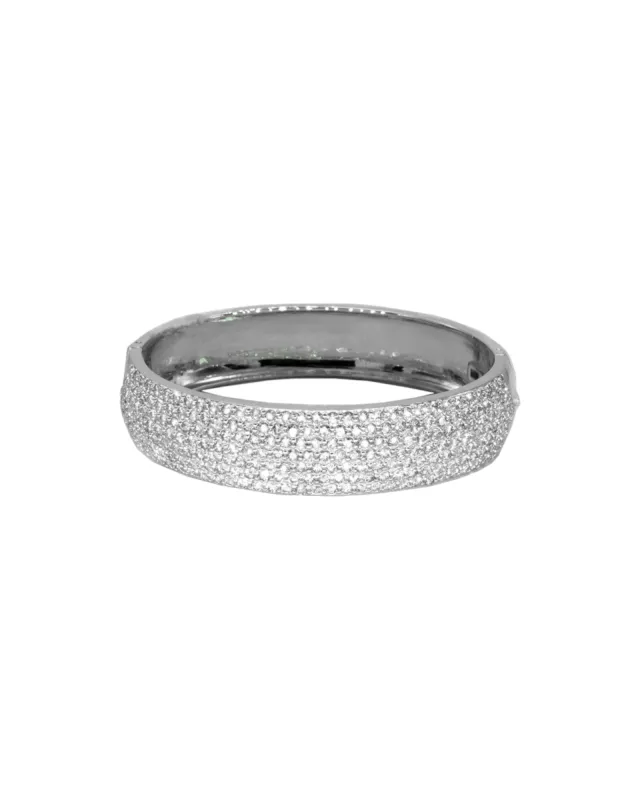 10ct Diamond 18K Gold Pave Dome Bracelet made by Wish Fine Jewelry