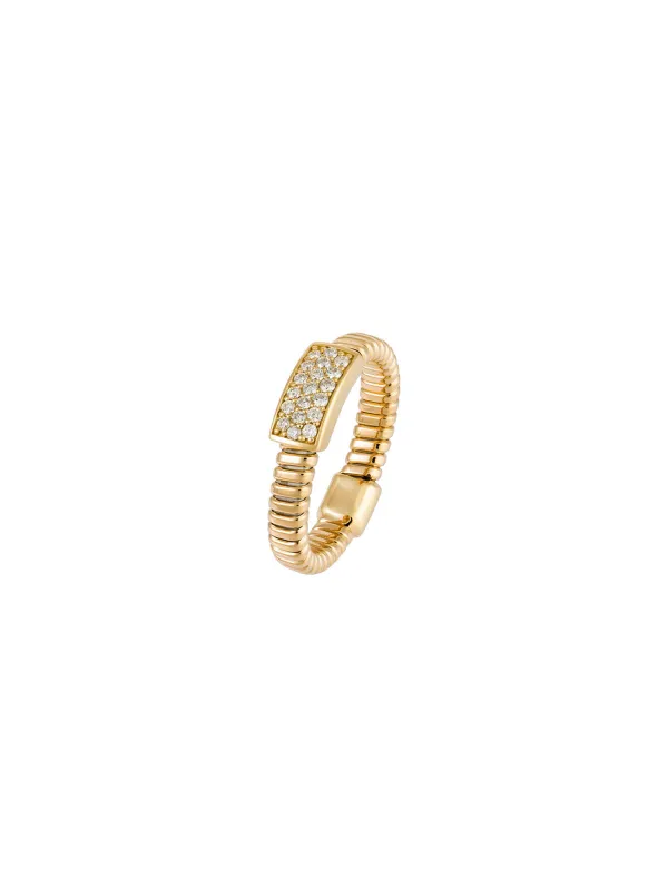 0.27ct Diamond 18K Gold Italian Ring made by Wish Fine Jewelry