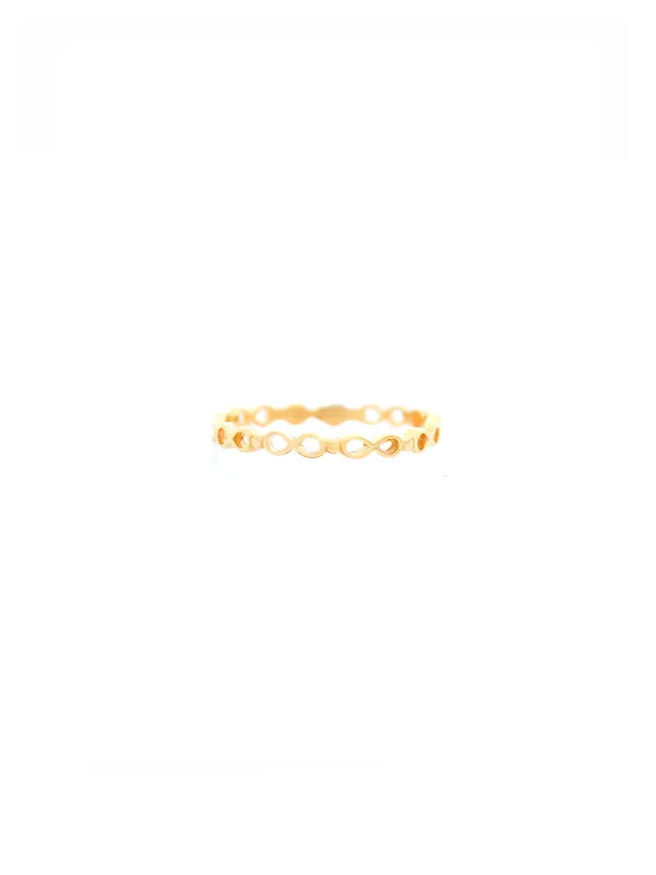 14K Gold Infinity Symbol Band Ring made by Wish Fine Jewelry