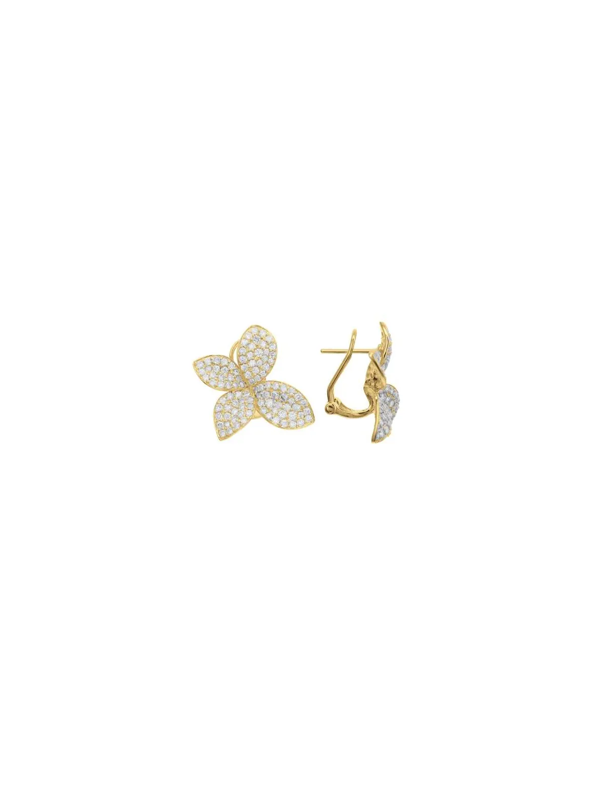 2.35ct Diamond 14K Gold Butterfly Earrings sold by Wish Fine Jewelry product image thumbnail 2