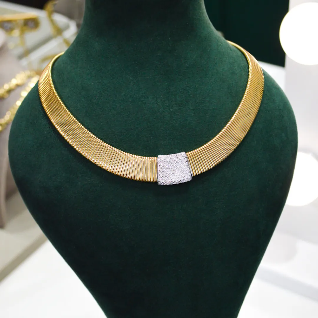 1.34ct Diamond 18K Gold Italian Necklace sold by Wish Fine Jewelry product image thumbnail 2