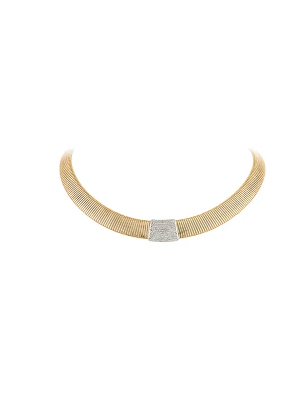 1.34ct Diamond 18K Gold Italian Necklace made by Wish Fine Jewelry