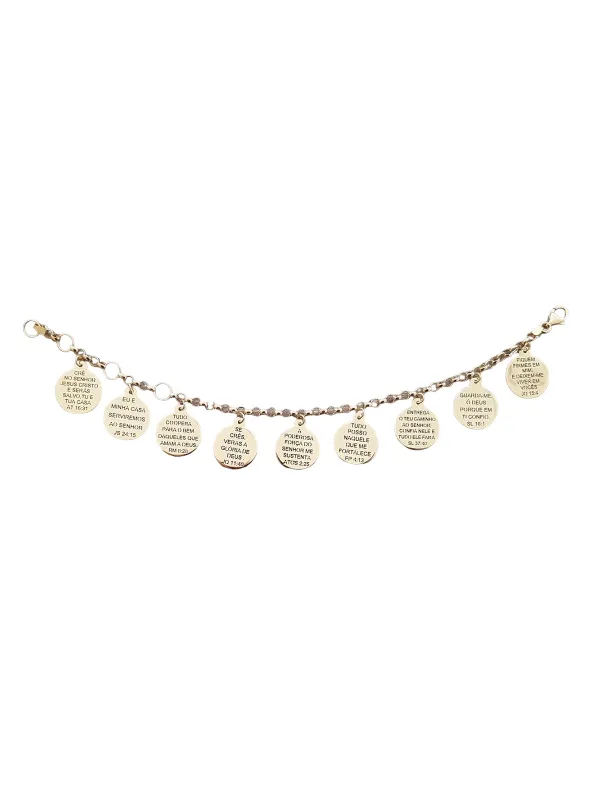 Bible Verses 18K Gold Bracelet made by Wish Fine Jewelry