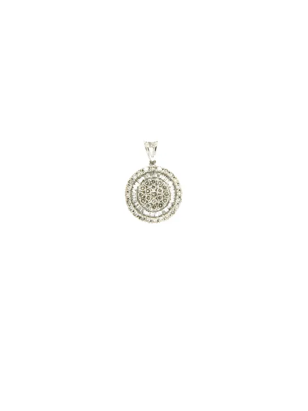 2.55ct Diamond 18K Gold Illusion Set Pendant made by Wish Fine Jewelry