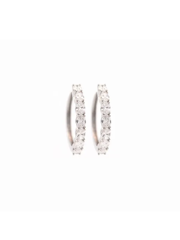 0.70ct Diamond 14K Gold Hoop Earrings made by Wish Fine Jewelry