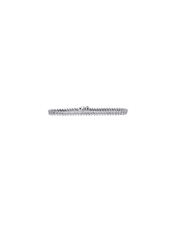 4.0ct Pear Diamond 14K Gold Tennis Bracelet made by Wish Fine Jewelry