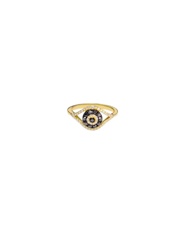 0.37ct Diamond 14K Gold Eye Ring made by Wish Fine Jewelry