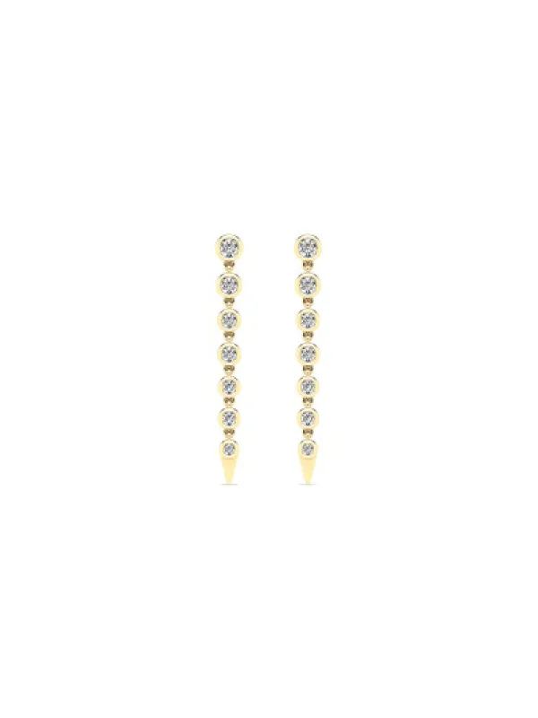 0.55ct Diamond 14K Gold Earrings made by Wish Fine Jewelry